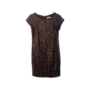 Eliza J Bronze Sequin Cocktail Dress | Cap Sleeve | Back Zip | Size 8